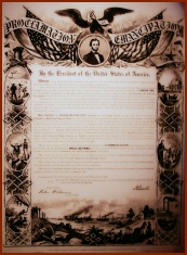 Emancipation Proclamation (public domain photo courtesy of Wikipedia)