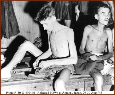 Freed WWII Prisoners — courtesy of Naval Historical Center